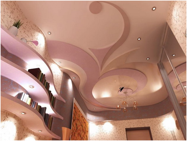 Дизайн потолка в гостиной и зале (9 фото)