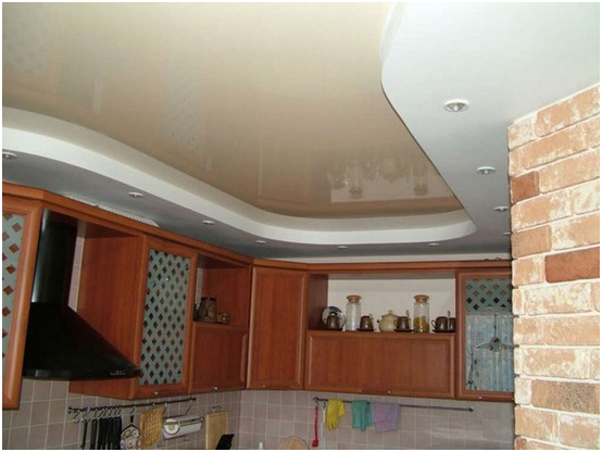 Делаем двухуровневые потолки на кухне