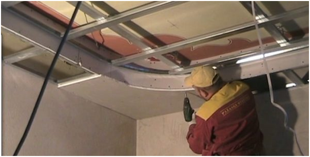Как сделать парящий потолок из гипсокартона