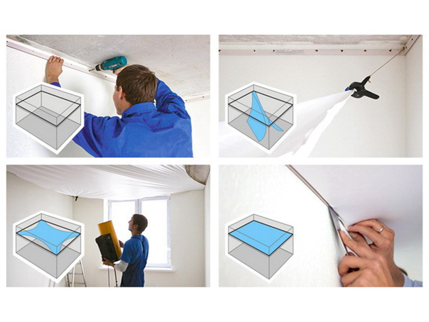 Как сделать двухуровневый натяжной потолок (9 фото)