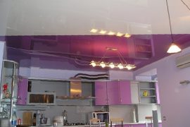 Дизайн потолков на кухне