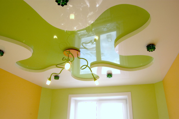 Потолок в детской комнате - варианты оформления