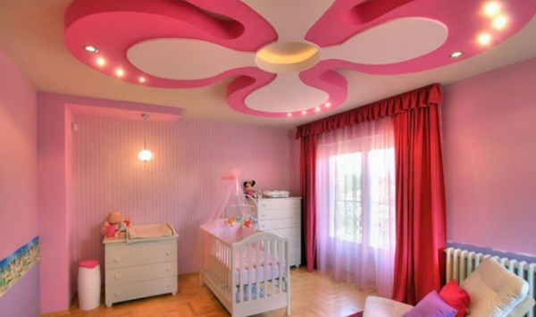 Потолок в детской комнате - варианты оформления