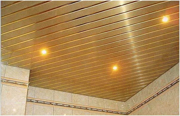Монтаж реечного потолка в ванной комнате (8 фото)