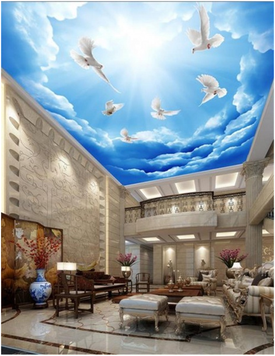 Дизайн потолка в гостиной и зале (9 фото)